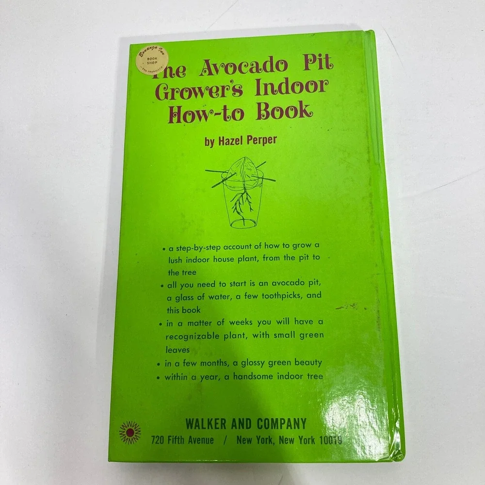 The Avocado Pit Growers Indoor How-To Book by Hazel‎ Perper Hardcover